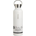 750ml Ever Eco insulated stainless steel bottle in Cloud white with a matte finish and silver carry handle lid.