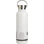 White 750ml Ever Eco insulated bottle with a silver handle lid, shown from a side angle on a white background.