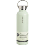 750ml Ever Eco insulated stainless steel bottle in Sage green with a matching screw-top lid and carry handle.