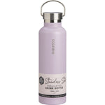 Lilac 750ml Ever Eco insulated stainless steel bottle with a silver cap and carry handle on a white background.