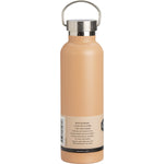 Ever Eco 750ml Los Angeles Peach insulated bottle, angled left to show the matte finish and silver carry handle.