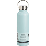 Positano Blue 750ml Ever Eco insulated stainless steel bottle with a silver lid and carry handle on a white background.