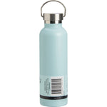 Right side view of a 750ml Positano Blue Ever Eco insulated stainless steel bottle showing its matte finish and silver lid.