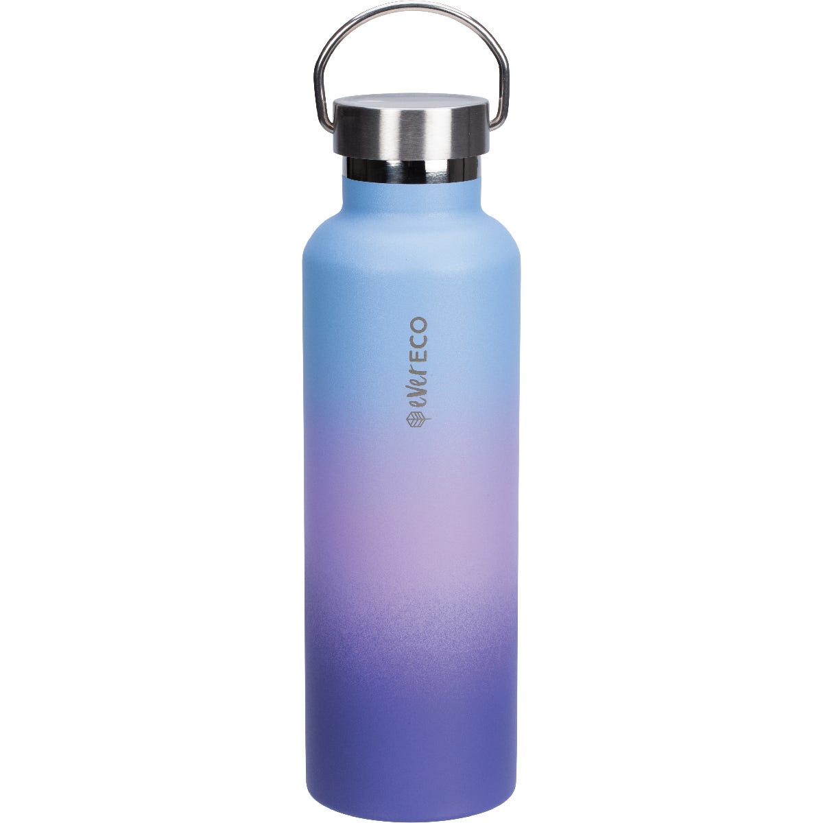 Close-up of an Ever Eco 750ml bottle in Balance with a matte finish and a wide mouth opening for ice cubes.
