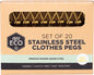 Ever Eco Stainless Steel Clothes Pegs Premium Marine Grade Gold 20 Pack