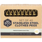 Ever Eco Stainless Steel Clothes Pegs Premium Marine Grade Gold 40 Pack