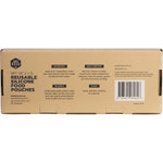 Back of Ever Eco Reusable Silicone Food Pouches packaging with features, instructions, and company information.