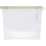 Single 1L Ever Eco reusable silicone food pouch with a slider seal on a white background.