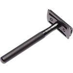Matte black Ever Eco safety razor shown individually against a white background.