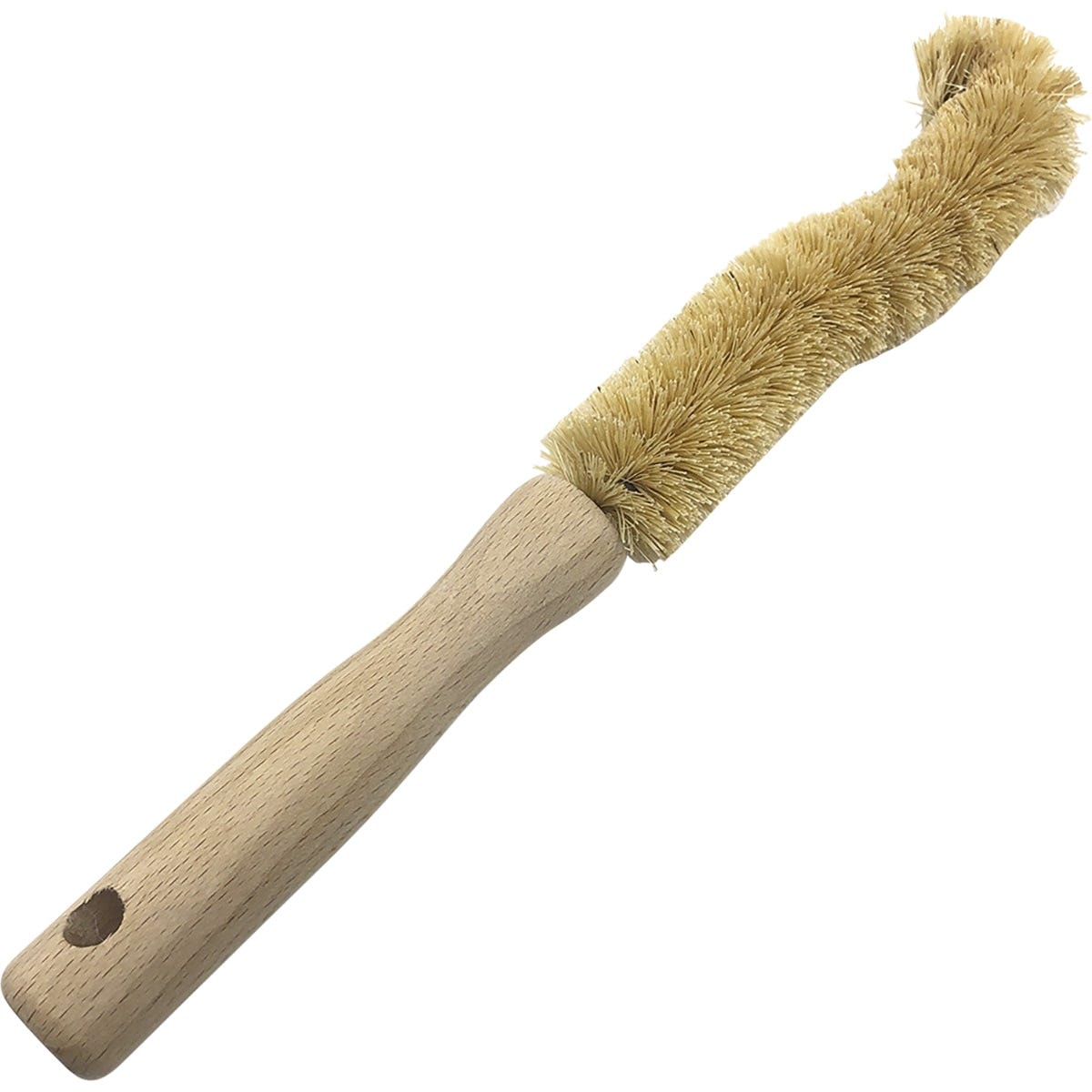 Ever Eco bottle brush featuring a natural beech wood handle and tough, plant-based sisal bristles for eco-friendly cleaning.