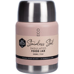 Rose 500ml Ever Eco insulated stainless steel food jar with a matte finish and wide mouth on a white background.