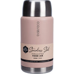 Rose 800ml Ever Eco insulated stainless steel food jar with a matte finish on a white background.