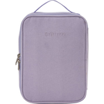 Lilac Ever Eco insulated lunch bag with a carry handle on a white background.