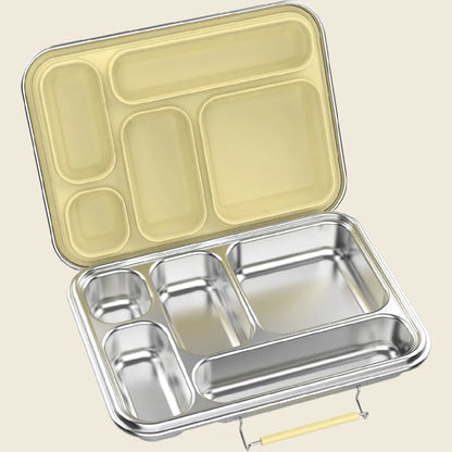Ever Eco Stainless Steel 5 Compartment Bento Lunch Box Buttercup 1pc