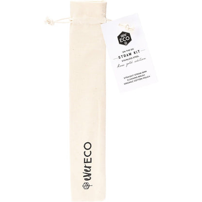 Ever Eco Stainless Steel Straw Kit Straight Rose Gold(Cleaning brush included)