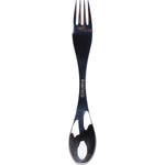 Ever Eco stainless steel spork with a spoon at one end and a fork at the other, shown on a white background.