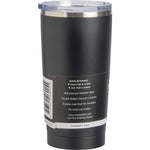 Ever Eco 592ml matte onyx insulated tumbler with a clear sliding lid, viewed from a slight angle on a white background.