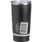 Ever Eco 592ml matte onyx insulated tumbler with a clear sliding lid, viewed from a high angle on a white background.