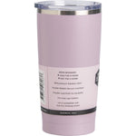 Ever Eco Byron Bay Lilac 592ml insulated tumbler shown from a side angle with a matte purple finish and clear lid.