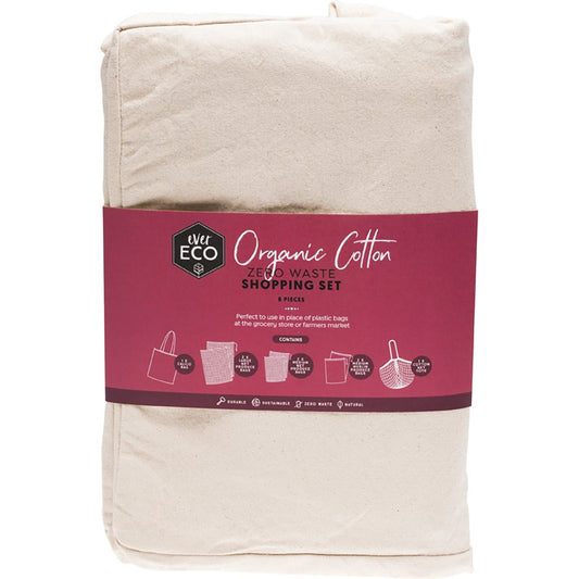 Ever Eco Zero Waste Reusable Shopping Bags Mixed Set 8 Pack