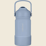Ever Eco Cove 350ml insulated drink bottle in light blue with a flip-up straw lid on a white background.