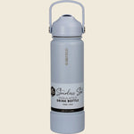 Ever Eco 750ml Cove blue insulated stainless steel drink bottle with a matching screw-top lid and carry handle.