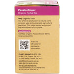 Side view of Planet Organic Passionflower tea box showing environmental features and recyclable packaging.