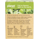 Back view of Planet Organic Yerba Mate 25 tea bags box showing ingredients, brewing directions, and product information.