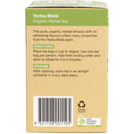 Side view of a Planet Organic Yerba Mate tea box showing product benefits and certified organic logos.
