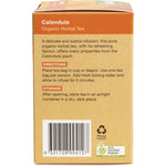 Side view of Planet Organic Calendula tea box showing key benefits, "Caffeine Free," and "Australian Made" logos.