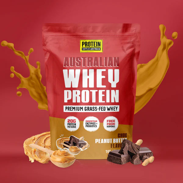 Protein Supplies Australia Australian Whey Protein Choc Peanut Butter 1kg