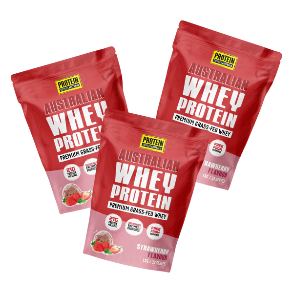 Protein Supplies Australia Australian Whey Protein Strawberry 1kg