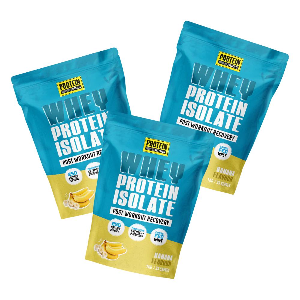 Protein Supplies Australia WPI Whey Protein Isolate Banana 1kg