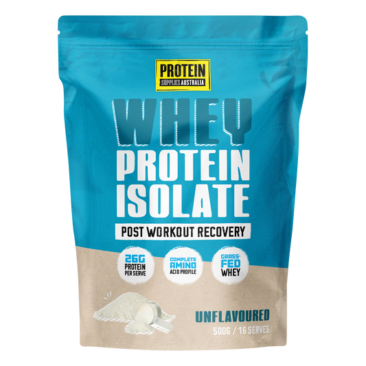 500g bag of Protein Supplies Australia WPI Whey Protein Isolate Unflavoured with a clean, minimalist design.