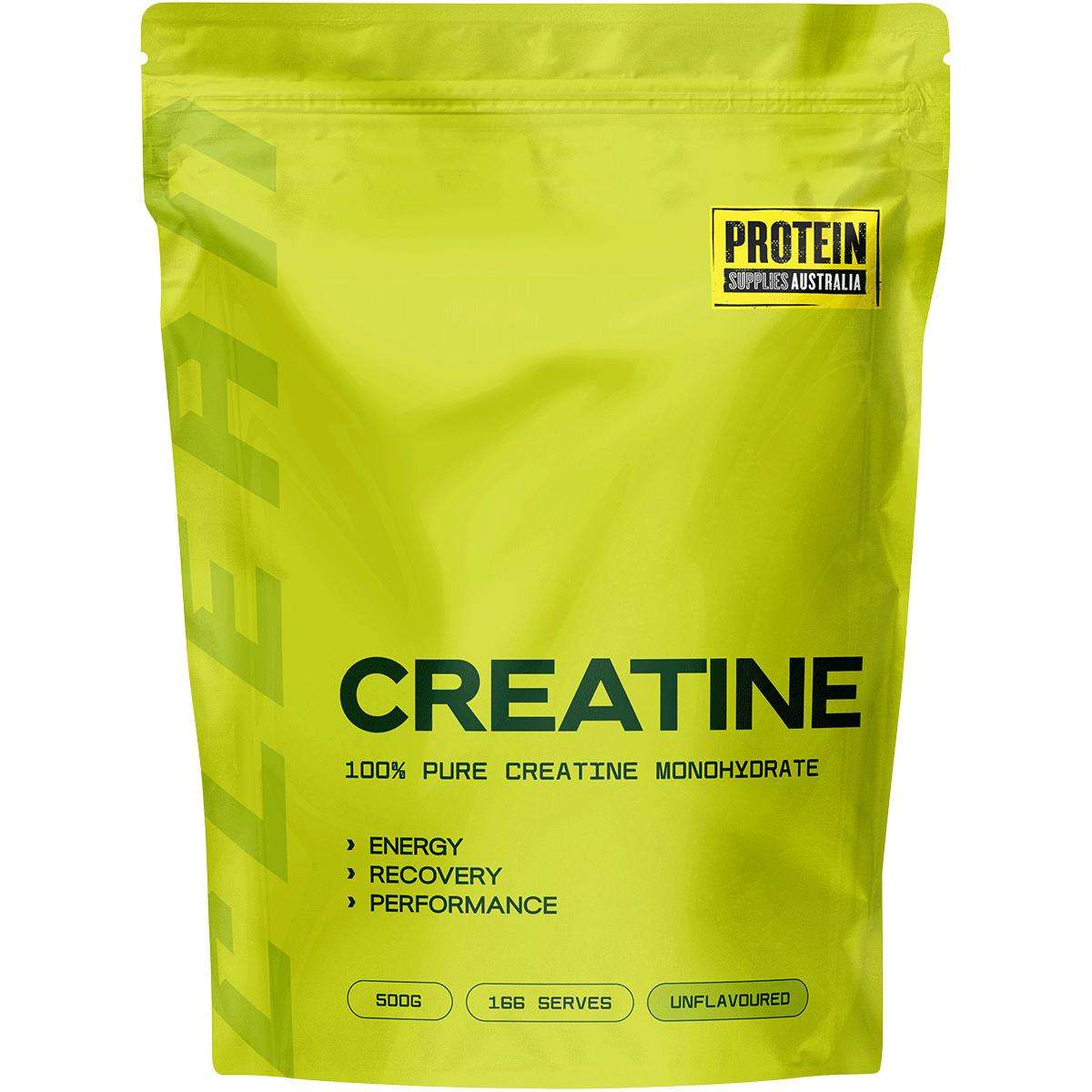 500g tub of Protein Supplies Australia Creatine Monohydrate Unflavoured, a pure micronised vegan-friendly supplement.