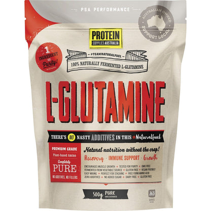 Protein Supplies Australia L-Glutamine Plant Based Pure 500g