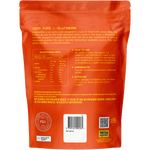 Back of a 500g tub of Protein Supplies Australia L-Glutamine Pure showing nutritional info and directions.