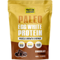 400g tub of Protein Supplies Australia Chocolate Paleo Egg White Protein powder with a clean, dark label.
