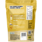 Back of Protein Supplies Australia Paleo Pro Vanilla 400g pouch showing nutrition facts and ingredients.