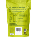 Back of 200g Protein Supplies Australia Creatine Pure tub showing nutritional info and directions on a white background.