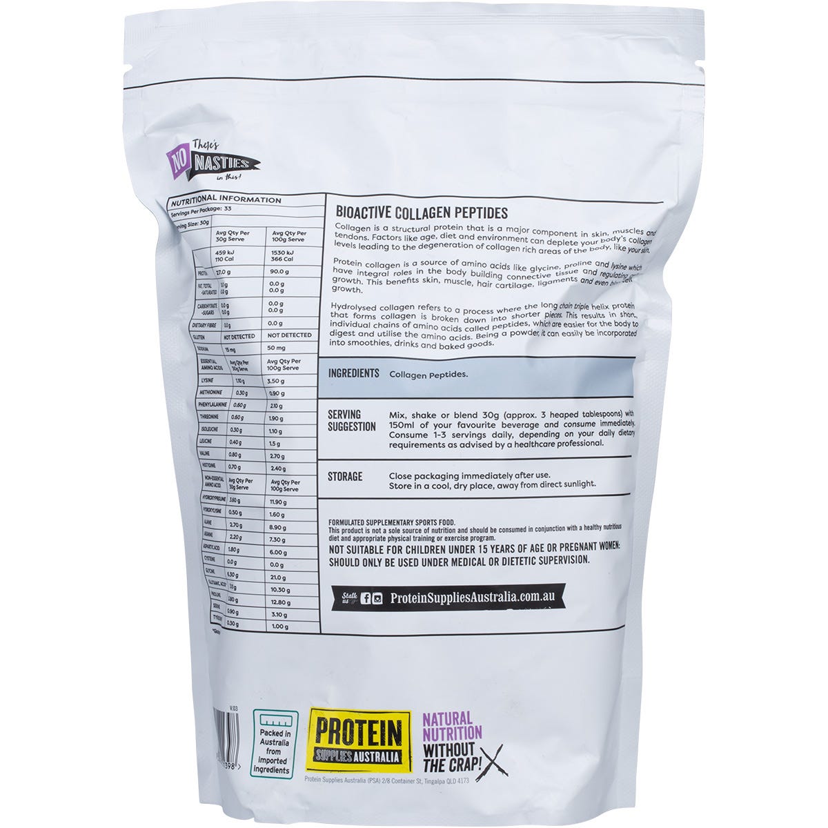 Protein Supplies Australia Collagen Pure 1kg