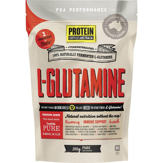 Protein Supplies Australia L-Glutamine Plant Based Pure 200g