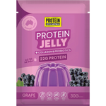 Grape flavored Protein Supplies Australia Protein Jelly with Collagen 12x30g box with a bowl of purple jelly.