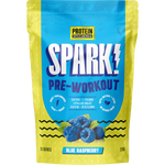 250g tub of Protein Supplies Australia Spark Pre Workout Blue Raspberry with a blue and white label.