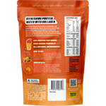 Back of 300g Protein Water Tropical tub showing nutritional information and directions on a white background.