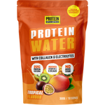300g tub of Protein Supplies Australia Tropical Protein Water with Collagen and Electrolytes on a white background.