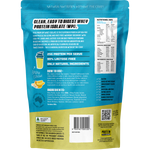 Back of Protein Supplies Australia 1kg Banana WPI bag showing nutritional information and ingredients.