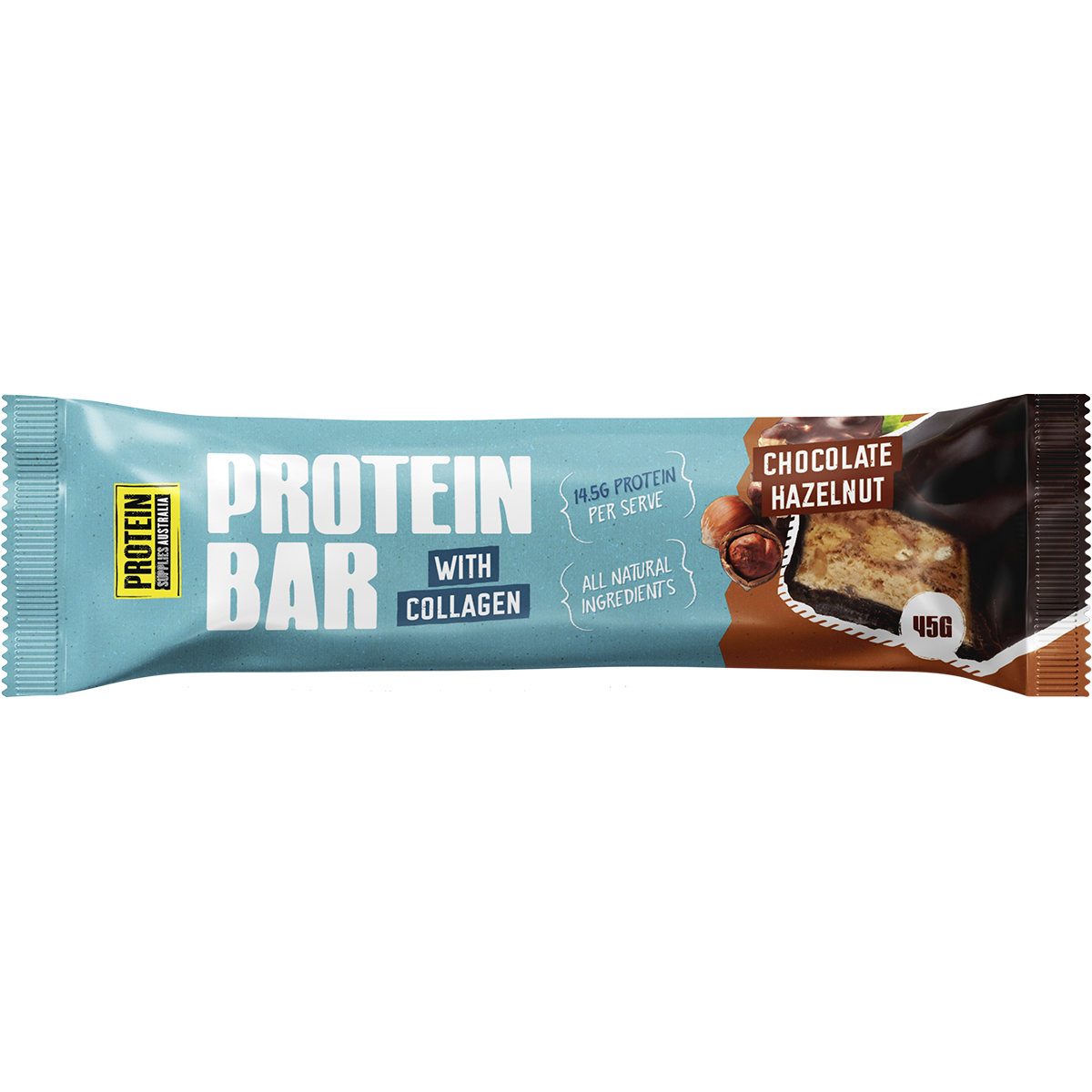 Protein Supplies Australia Protein Bar with Collagen Chocolate Hazelnut 12x45g