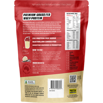 Protein Supplies Australia Australian Whey Protein Vanilla 1kg