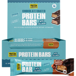 Protein Supplies Australia Chocolate Hazelnut Collagen Protein Bar pack and single bar with 14.5g protein.